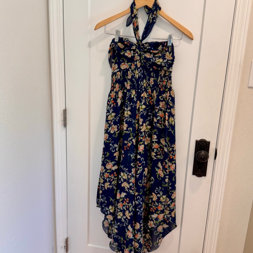 Fire Los Angeles Navy Floral Convertible High-Low Romper Size S